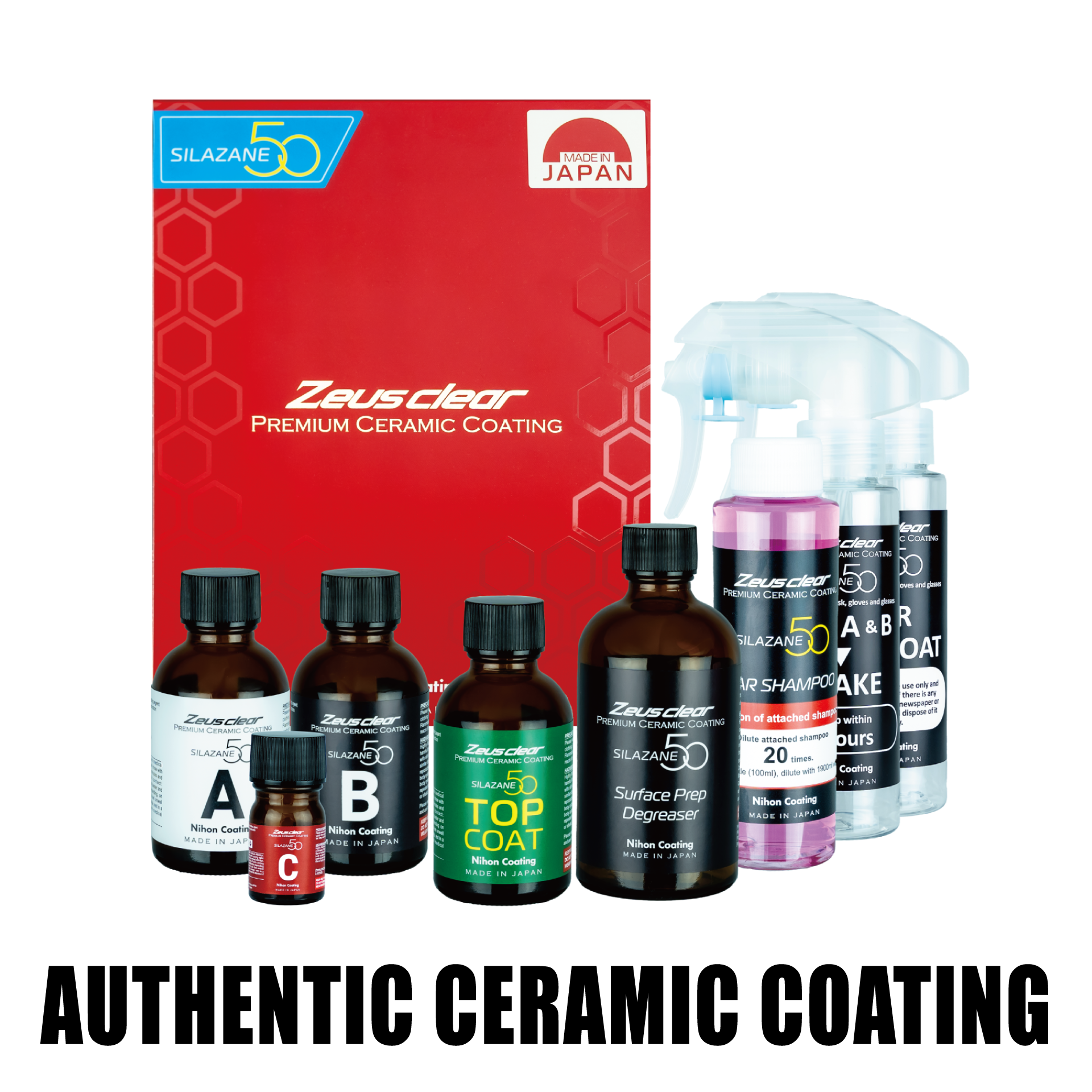 Two-Coat | 5 Years | 9H] Premium Ceramic Coating for Cars SILAZANE50