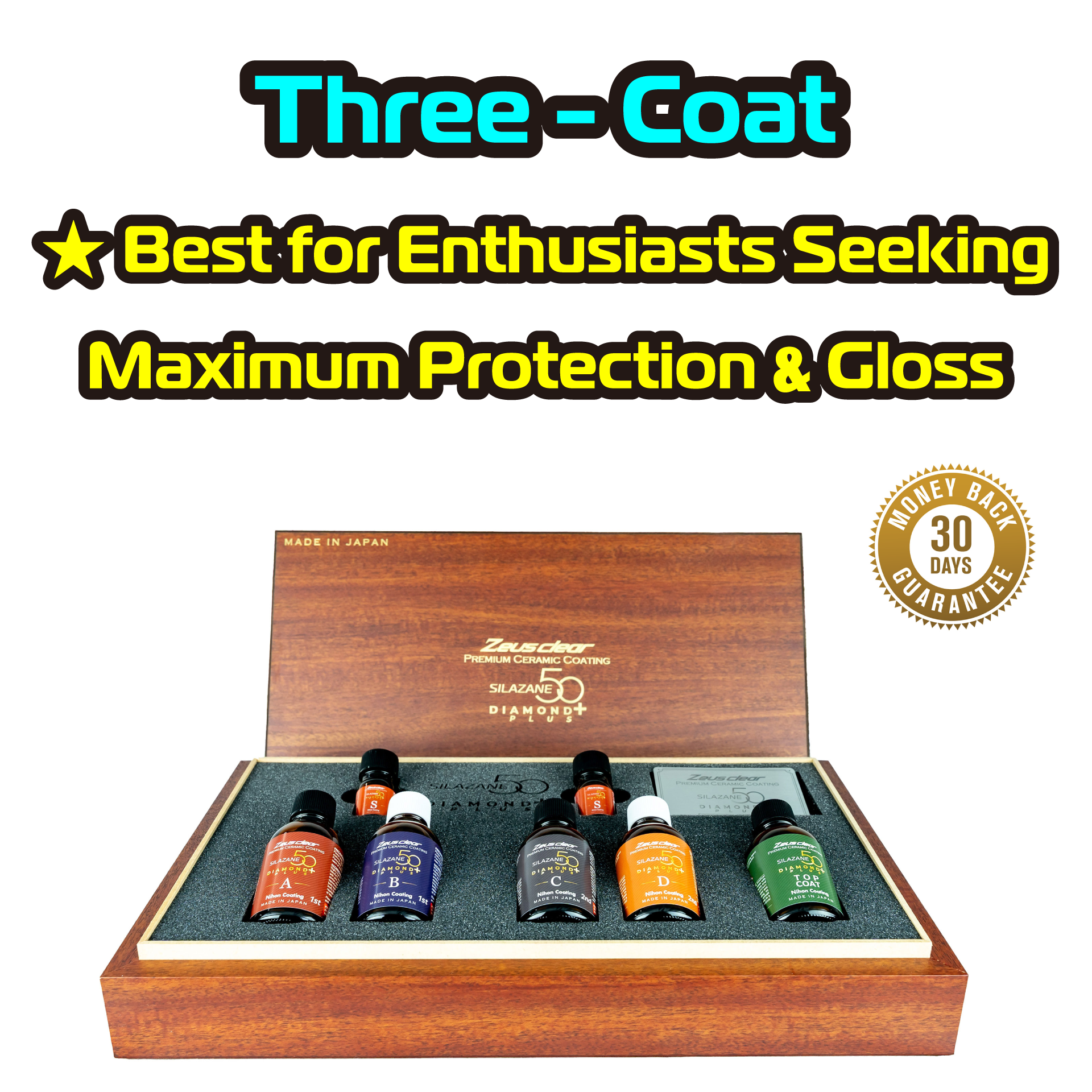 [Premium Three-Coat | 7 Years | 9H] Premium Ceramic Coating for Cars SILAZANE50 Diamond Plus